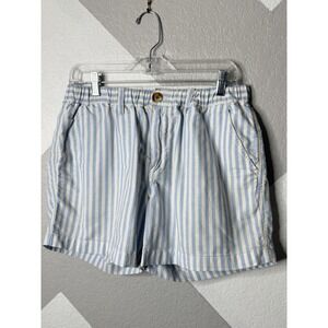 Chubbies Originals Men's Stretch Waist Shorts – Blue White Stripe – Medium 5.5"